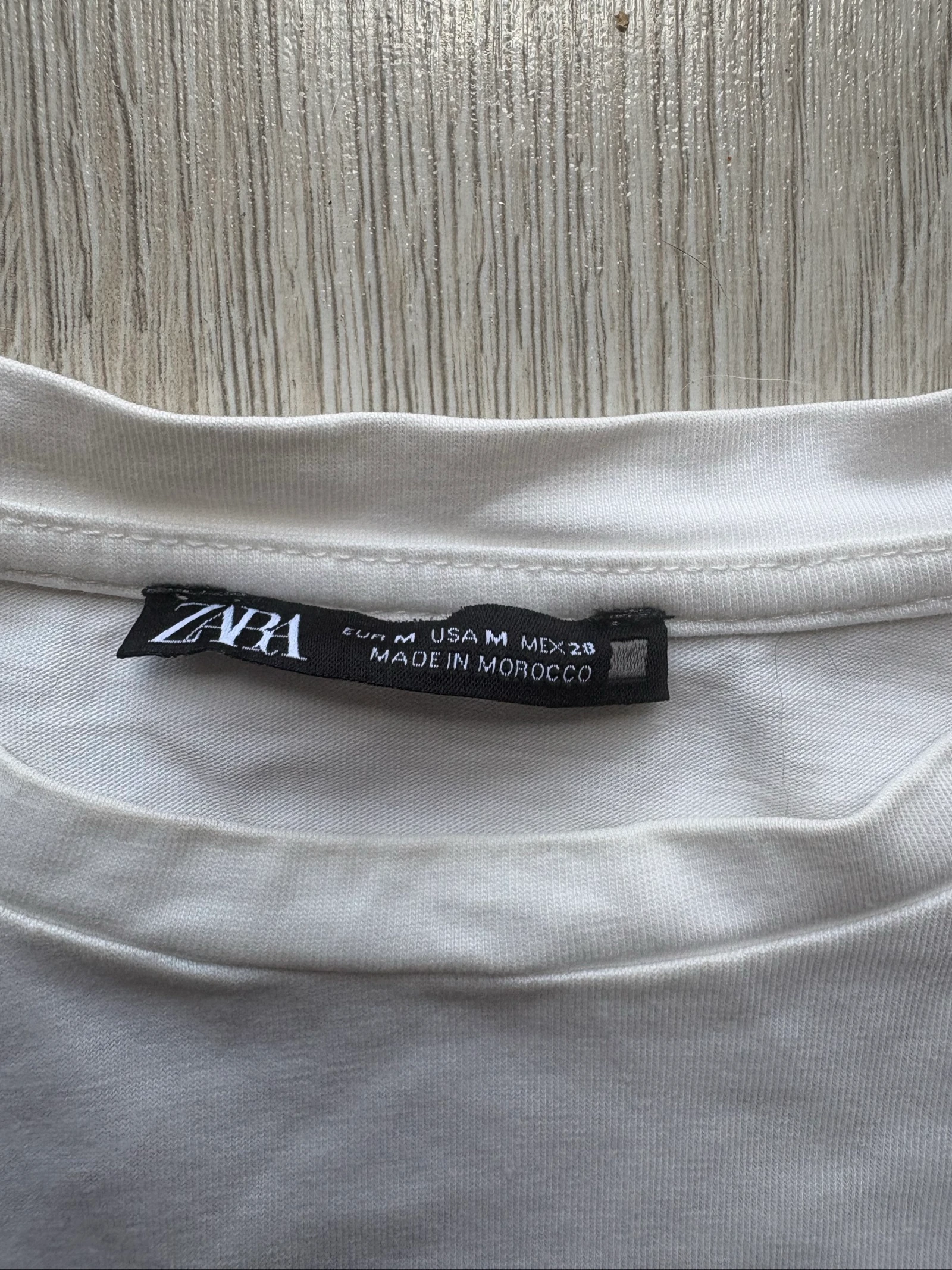 Top Cropped M / T-shirt Branca Cropped Zara M – photo 3